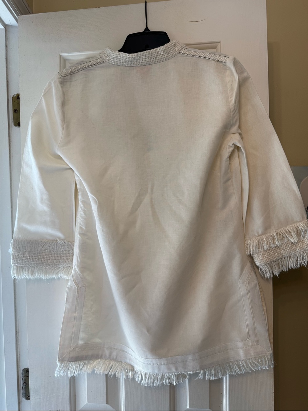 Tory Burch Lester Ivory Tunic Size 4 - Picture 2 of 12